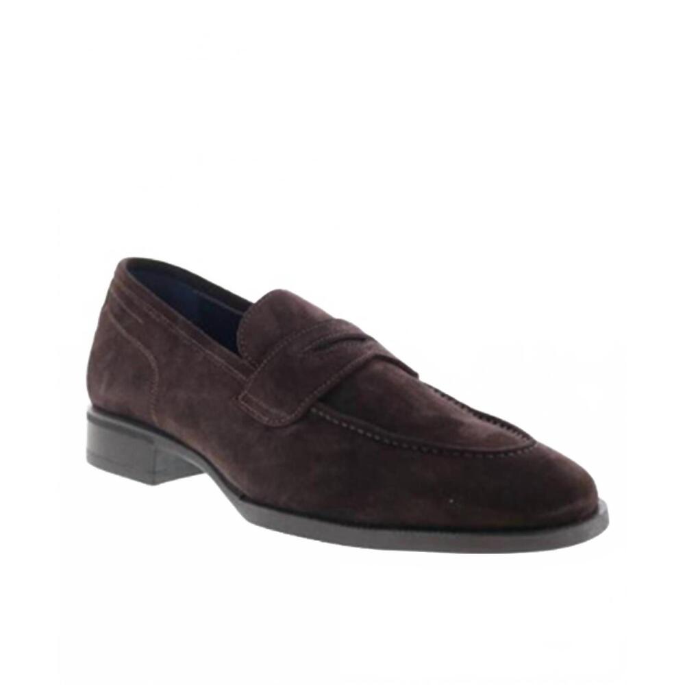 NEW SCARPE DI BIANCO men's molise suede loafer in dark brown